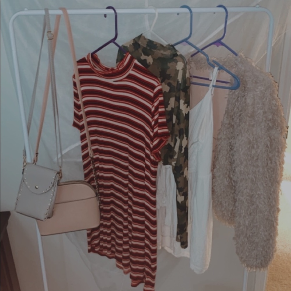 White clothing rack